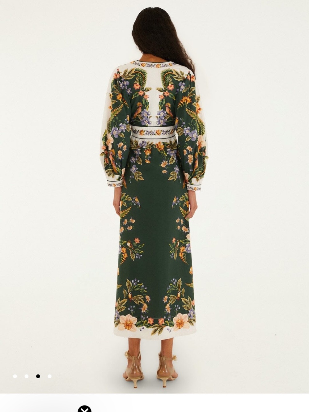 NWT Green Nature V Neck Buttoned Maxi Dress - Picture 6 of 6